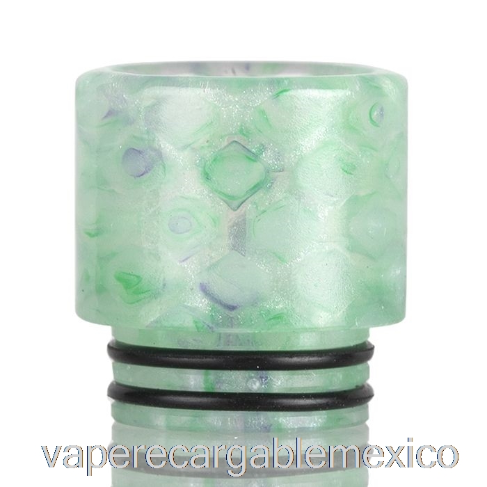 Vape Recargable 810 Punta De Goteo De Resina De Piel De Serpiente Transparente Verde
